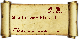 Oberleitner Mirtill névjegykártya